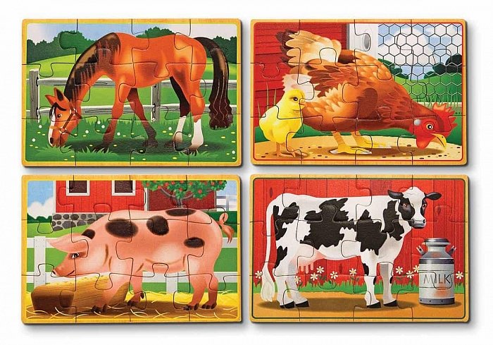 

Пазл Melissa&doug Набор из 4 пазлов Животные на ферме (MD13793)