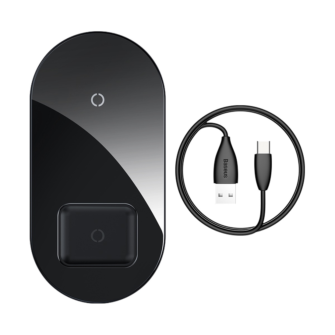 

Бездротовий зарядний пристрій Baseus Simple 2in1 Black (WXJK-01)