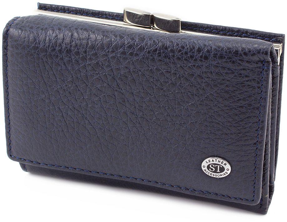 

Женский кожаный кошелек на кнопке ST Leather ST617 Dark blue