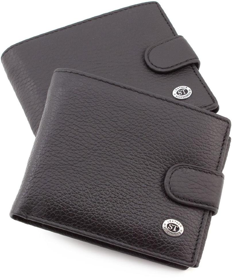 

Мужской кожаный кошелек ST Leather ST102 Black