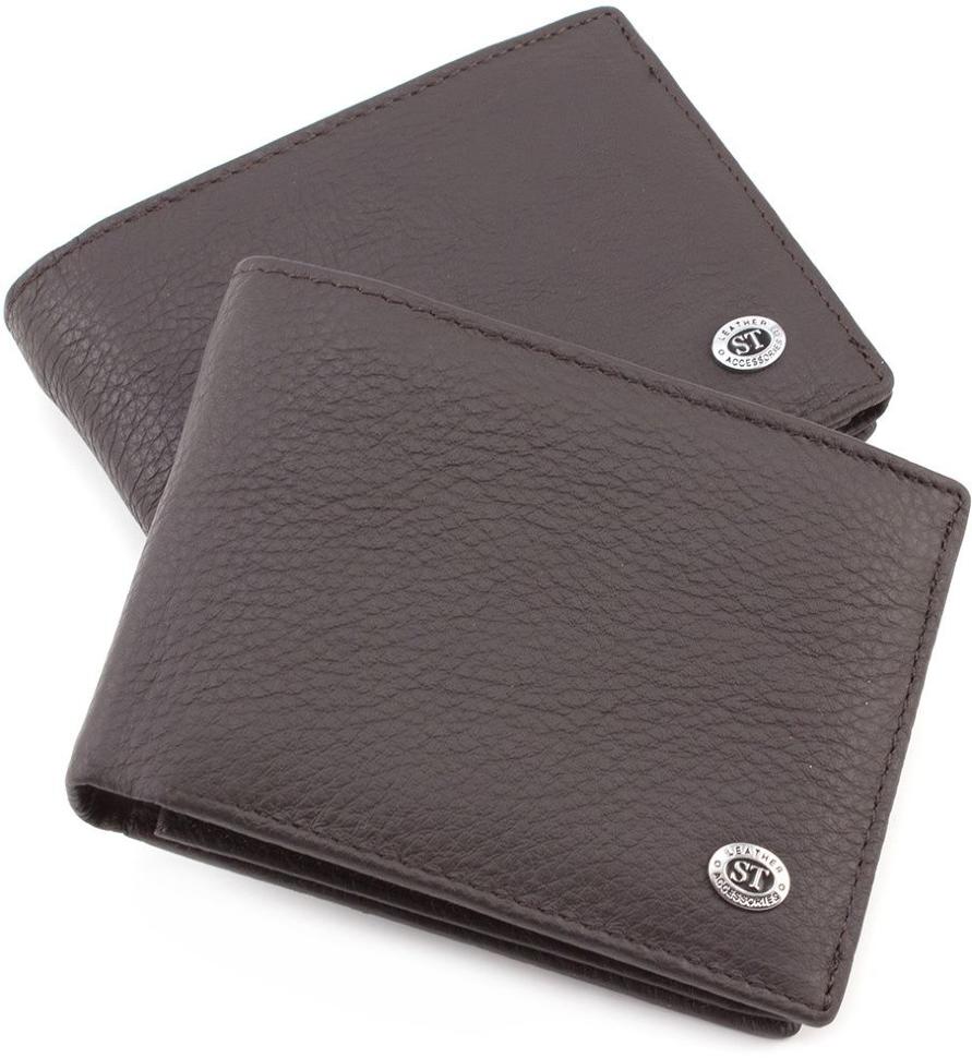 

Мужской кожаный кошелек ST Leather ST108 Coffee