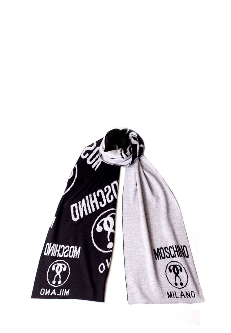 

Шарф Moschino Черный/Серый Двусторонний Мужской