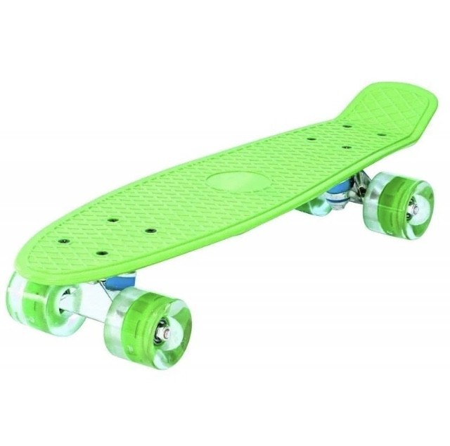 

Скейт борд Пенни Penny Fish Skateboards с подсветкой колёс Зеленый