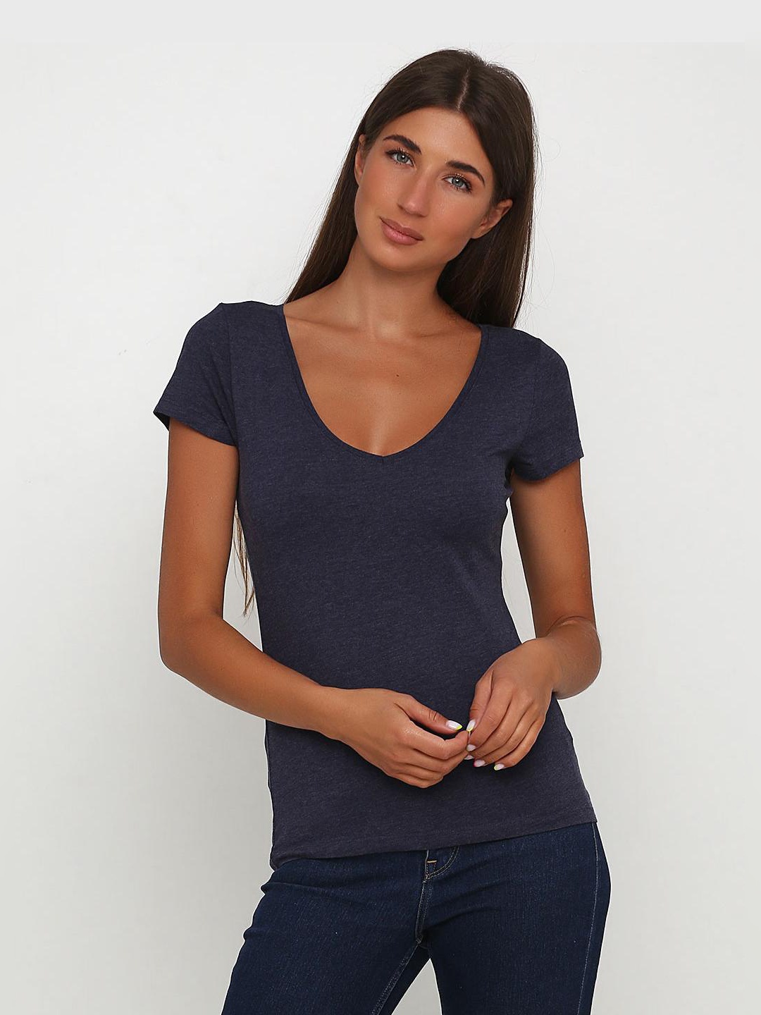 

Футболка H&M 215248a40 М Темно-синяя