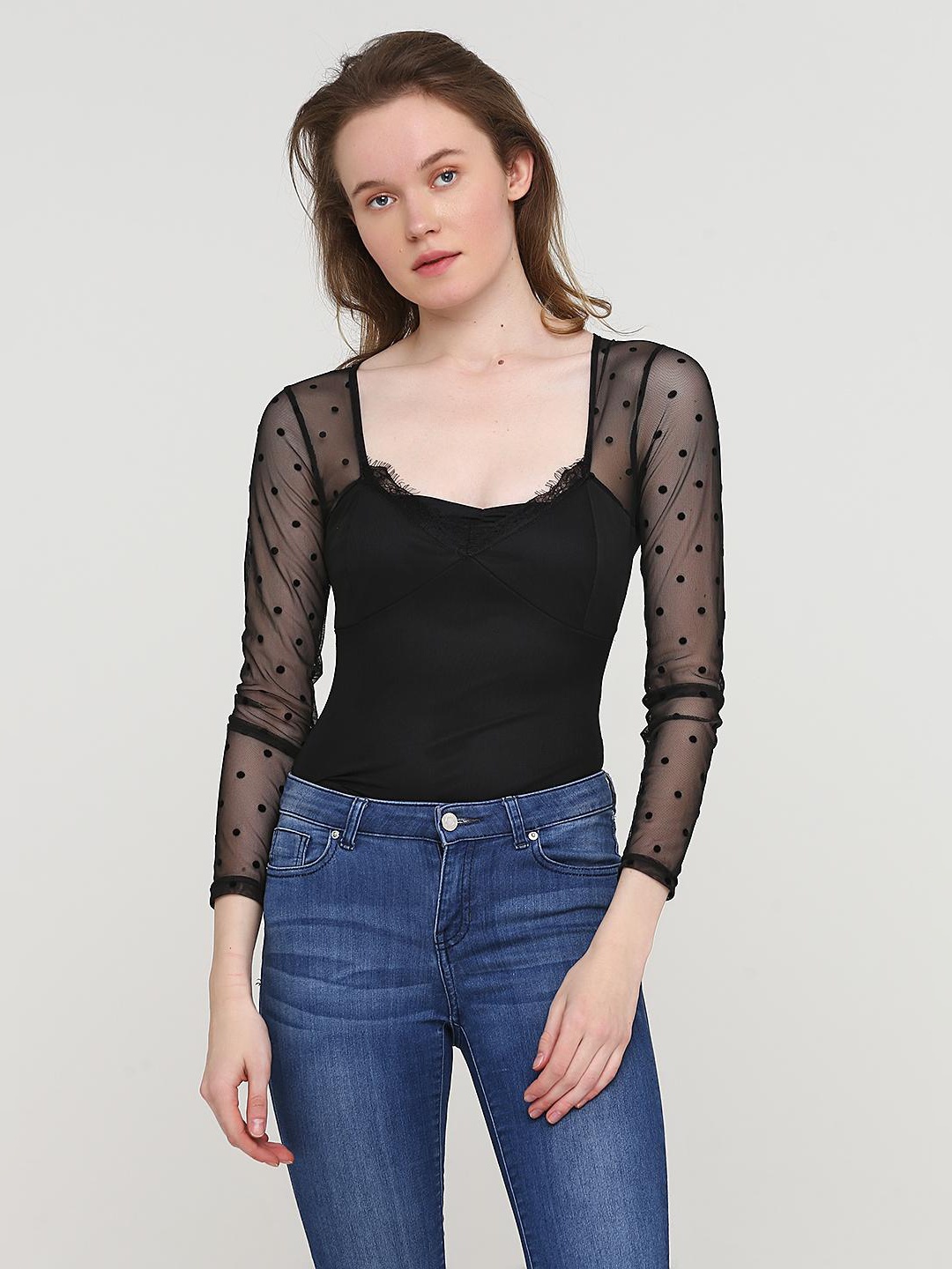 

Блузка-боди Boohoo nzz45621s51 34 Черная