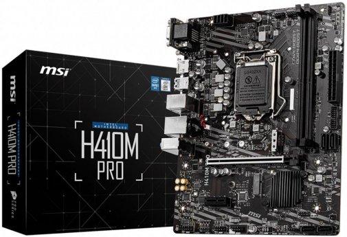 

Материнская плата MSI H410M Pro (s1200, Intel H410, PCI-Ex16), RMA