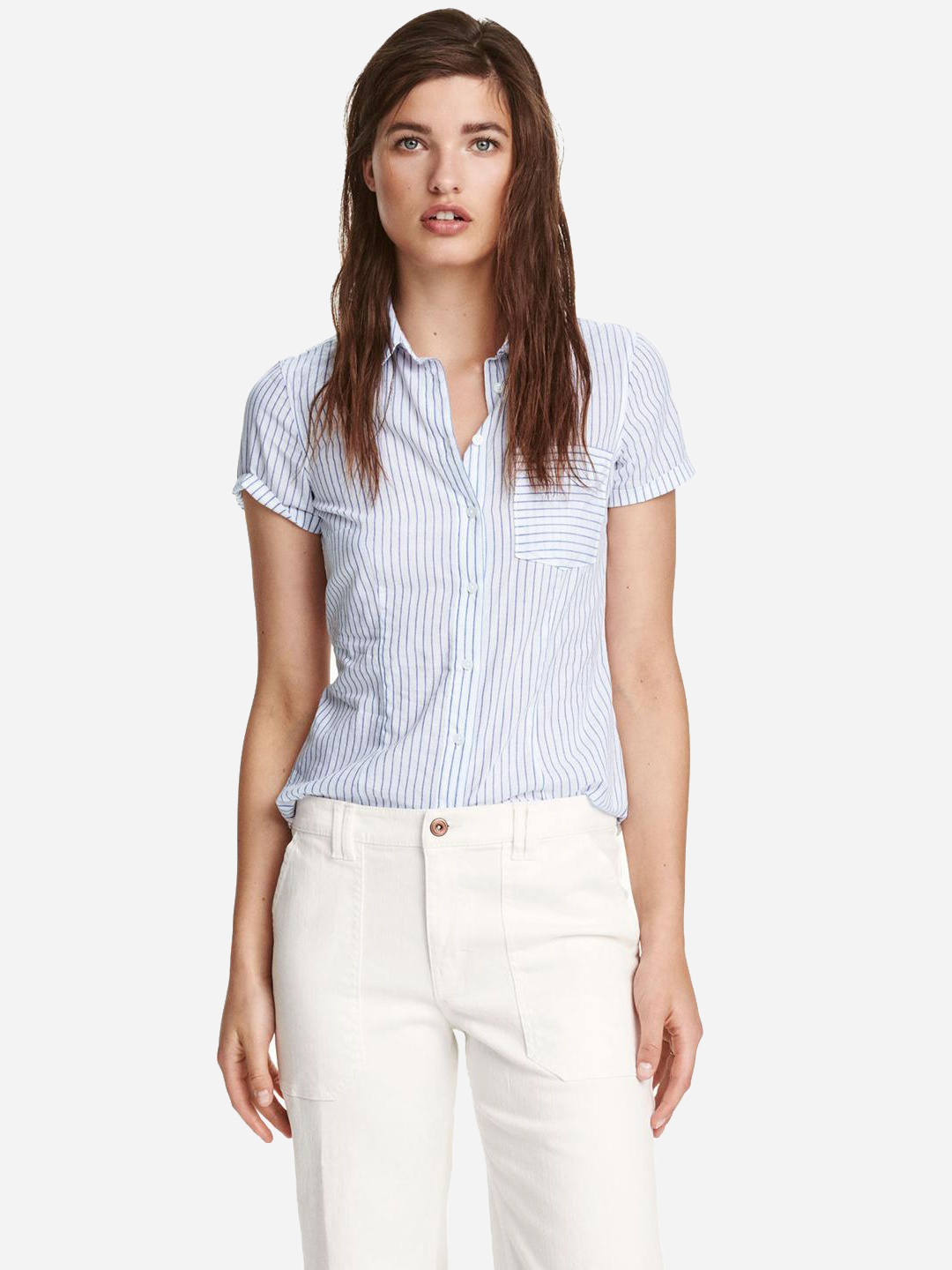 

Рубашка H&M 400383007a56 40 Голубая