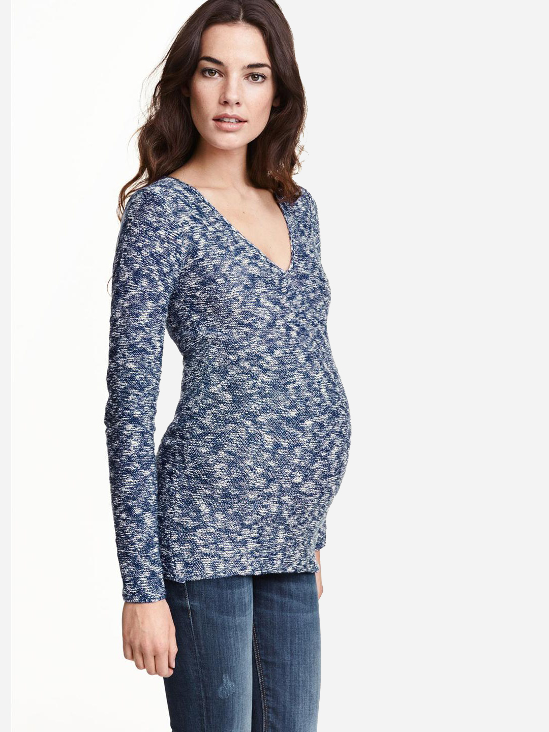 

Пуловер для беременных H&M 352306a62 M Синий