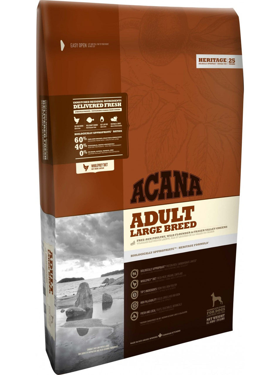 

Сухой корм ACANA Adult Large Breed для взрослых собак крупных и гигантских пород, 17 кг