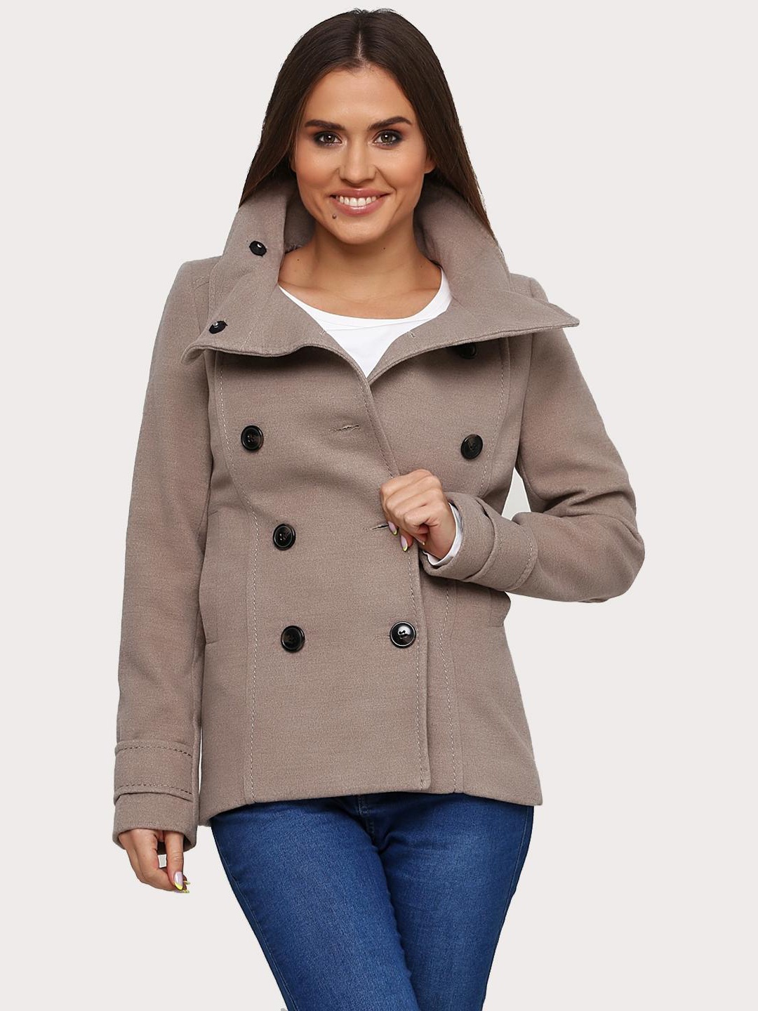 

Пальто H&M 390162041a71 32 Бежевое