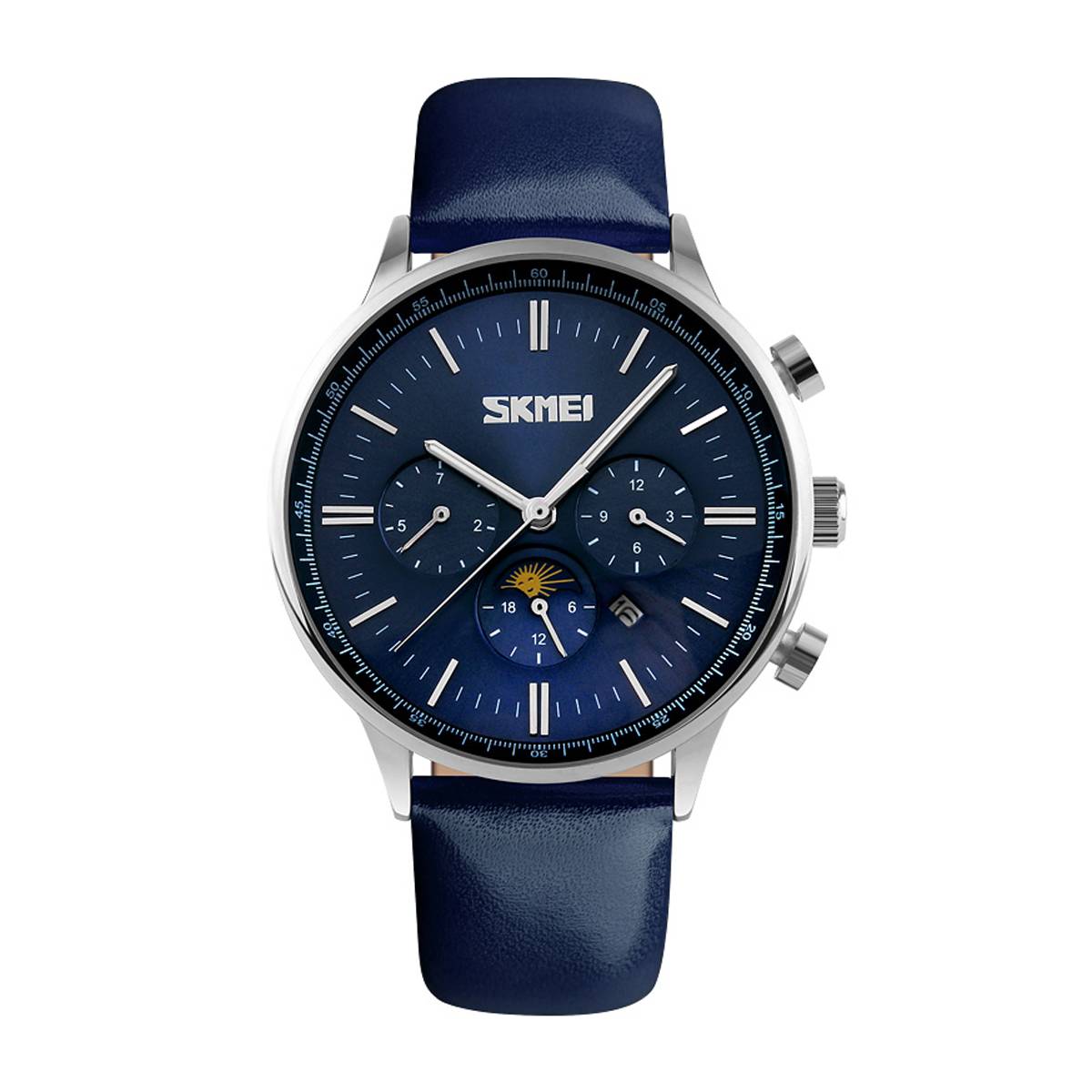 

Часы Skmei 9117 Silver case blue dail BOX