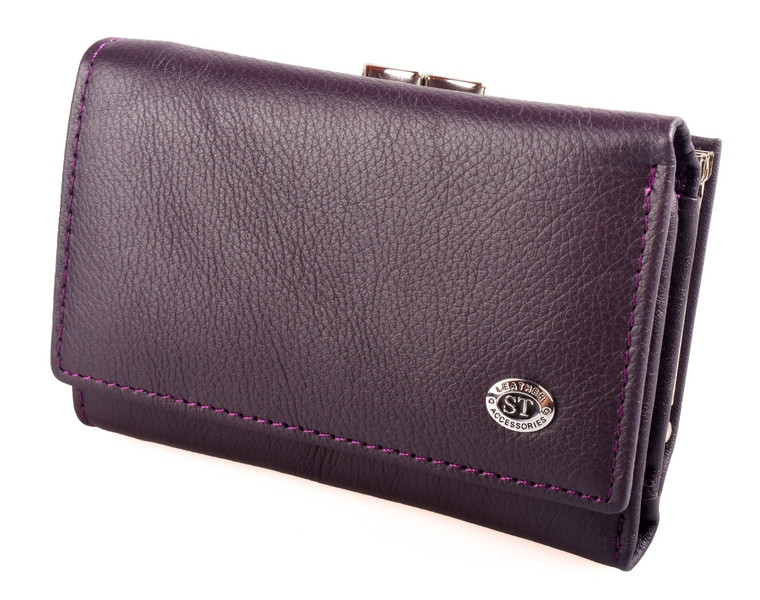 

Женский кожаный кошелек складной ST 617 Violet