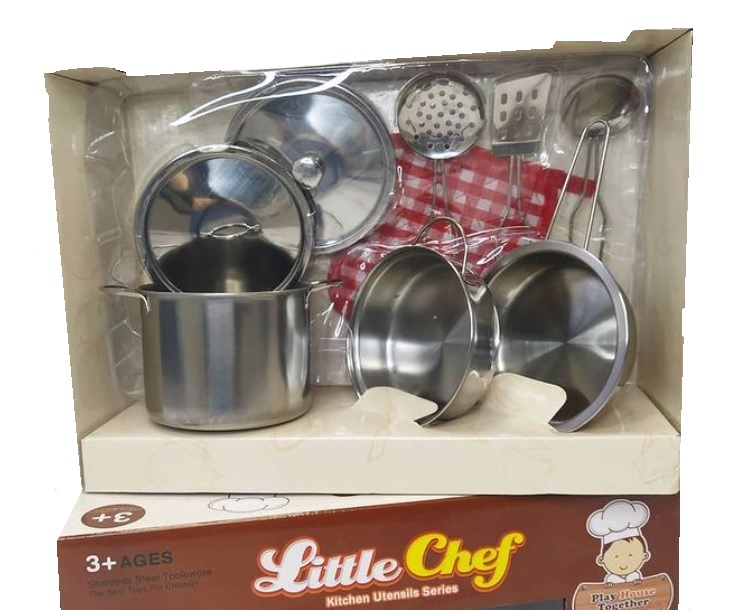 

Игровой набор детской металлической посуды Metal Kitchen Ware Little Chef 666-C1