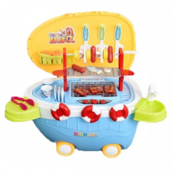 

Игровой набор Fun Toy 668-46 Барбекю с звуковыми и световыми эффектами 40 предметов Синий