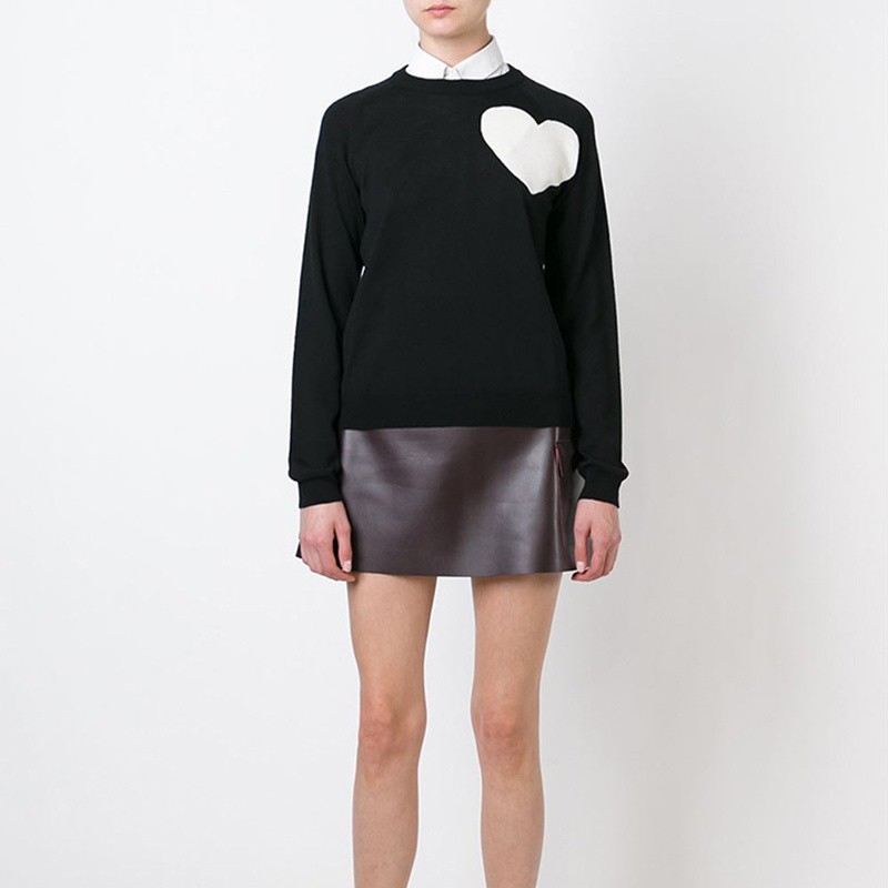

Джемпер женский вязаный контрастный White heart Berni Fashion (M) Черный