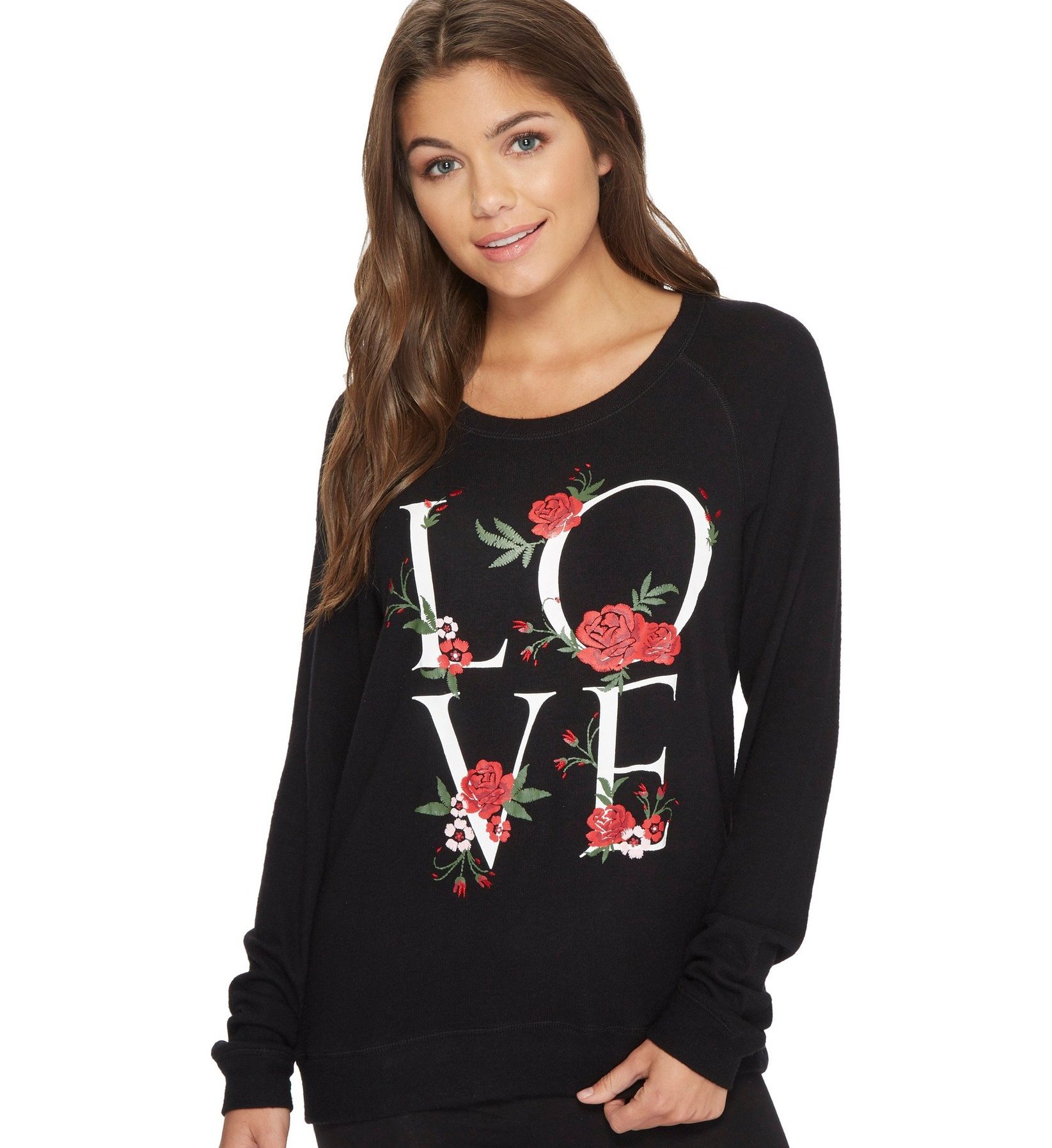 

Джемпер женский вязаный с принтом Love Berni Fashion (M) Черный