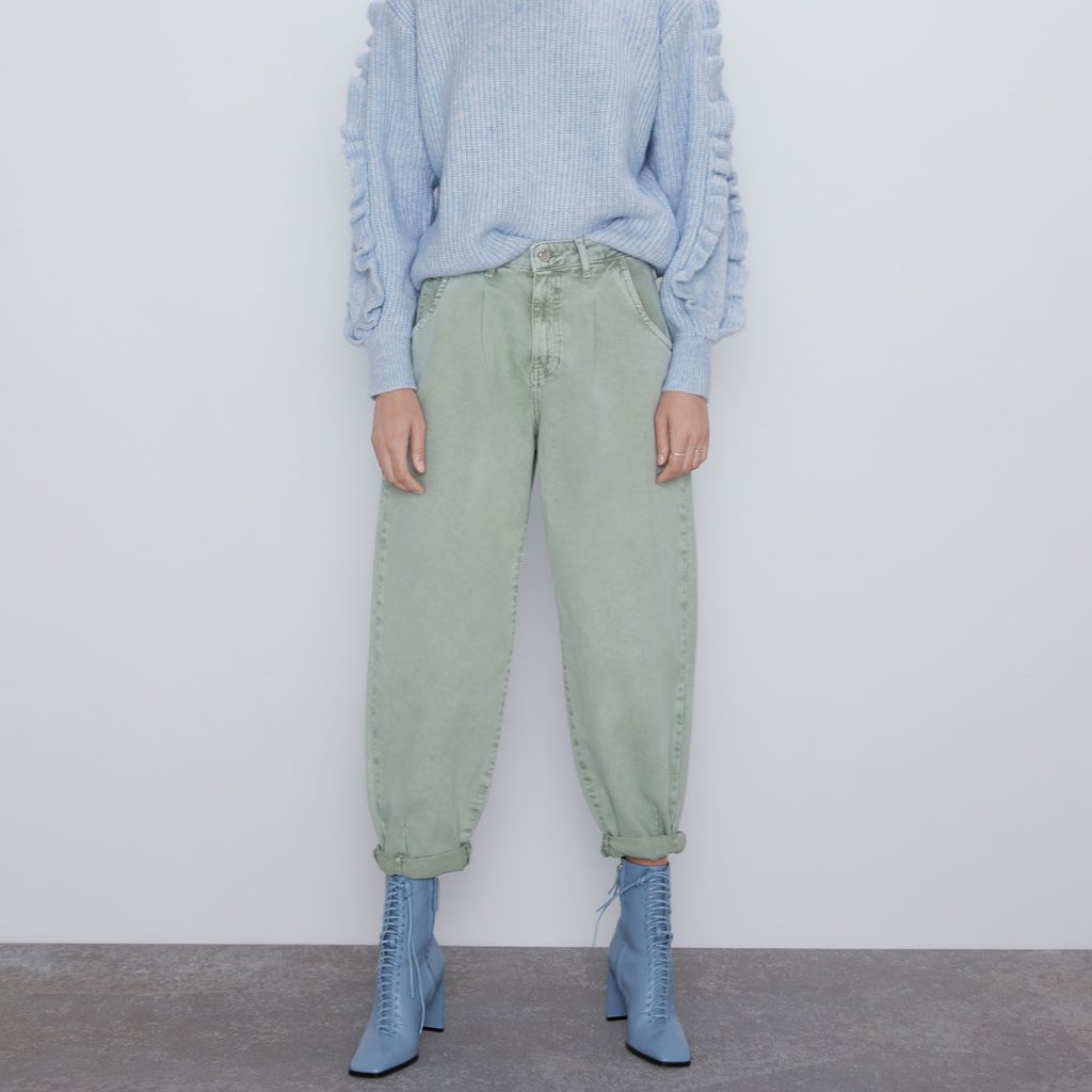 

Джинсы женские slouchy Azure, бирюзовый Berni Fashion (38) Бирюзовый