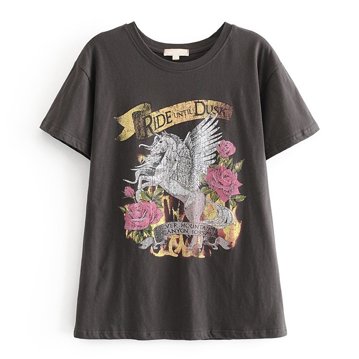 

Футболка женская Born wild Berni Fashion (M) Серый