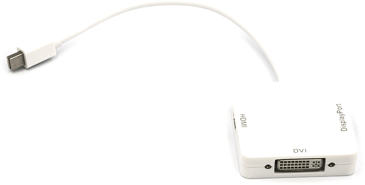 

Адаптер PowerPlant mini DisplayPort - DisplayPort, HDMI, DVI 0.2 м White