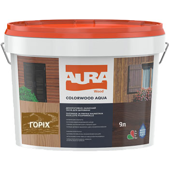 

Лазурь Aura ColorWood Aqua полумат орех 9 л