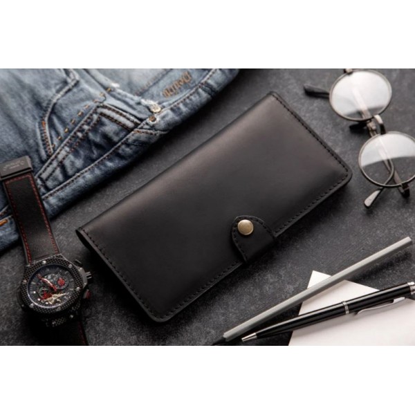 

Мужское портмоне клатч кошелек Long Wallet MenStuff BLACK DZ1137
