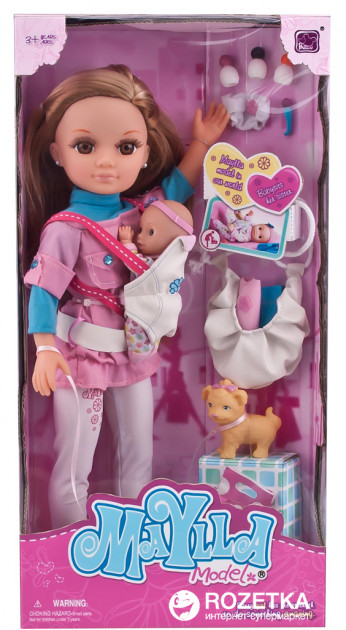 

Кукла Maylla Model Мама с ребенком и аксессуарами 43 см (88122) (6910010881220)