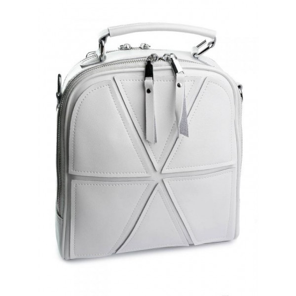 

Женский кожаный рюкзак Parse №A7055-1 White