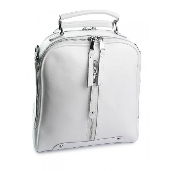 

Кожаный женский рюкзак Parse №A7055-3 White