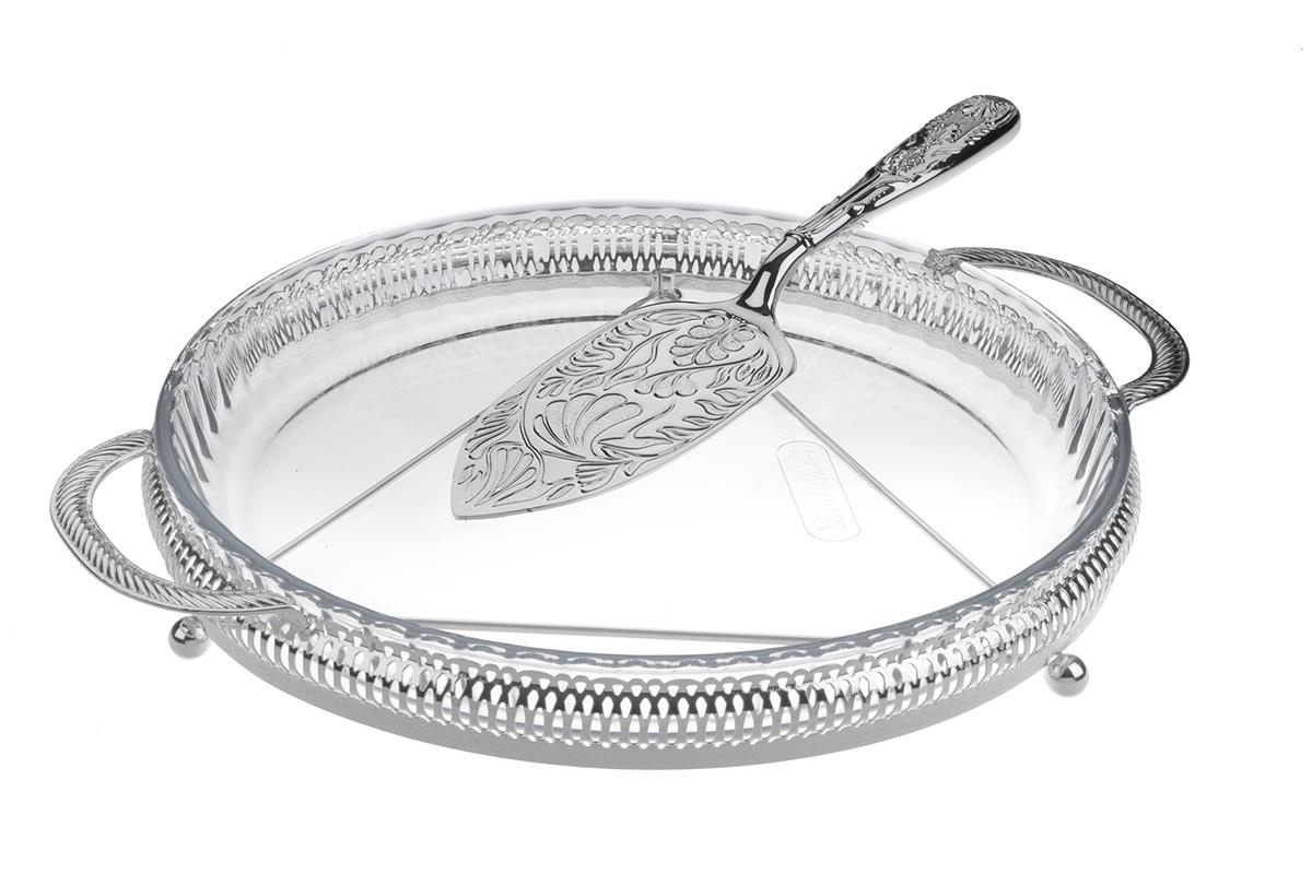 

Блюдо сервировочное для закусок с лопаткой Queen Anne (0-6227) (Ø26 см.)
