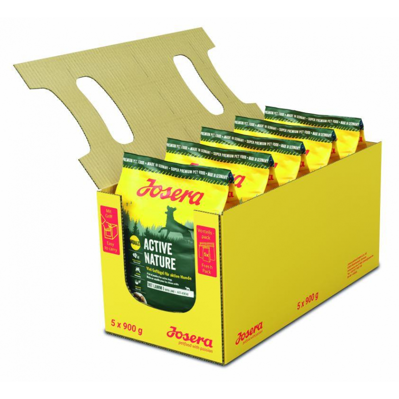 

Сухой корм Josera Dog Active Nature для взрослых собак всех пород с высокой активностью (птица) 5*900гр