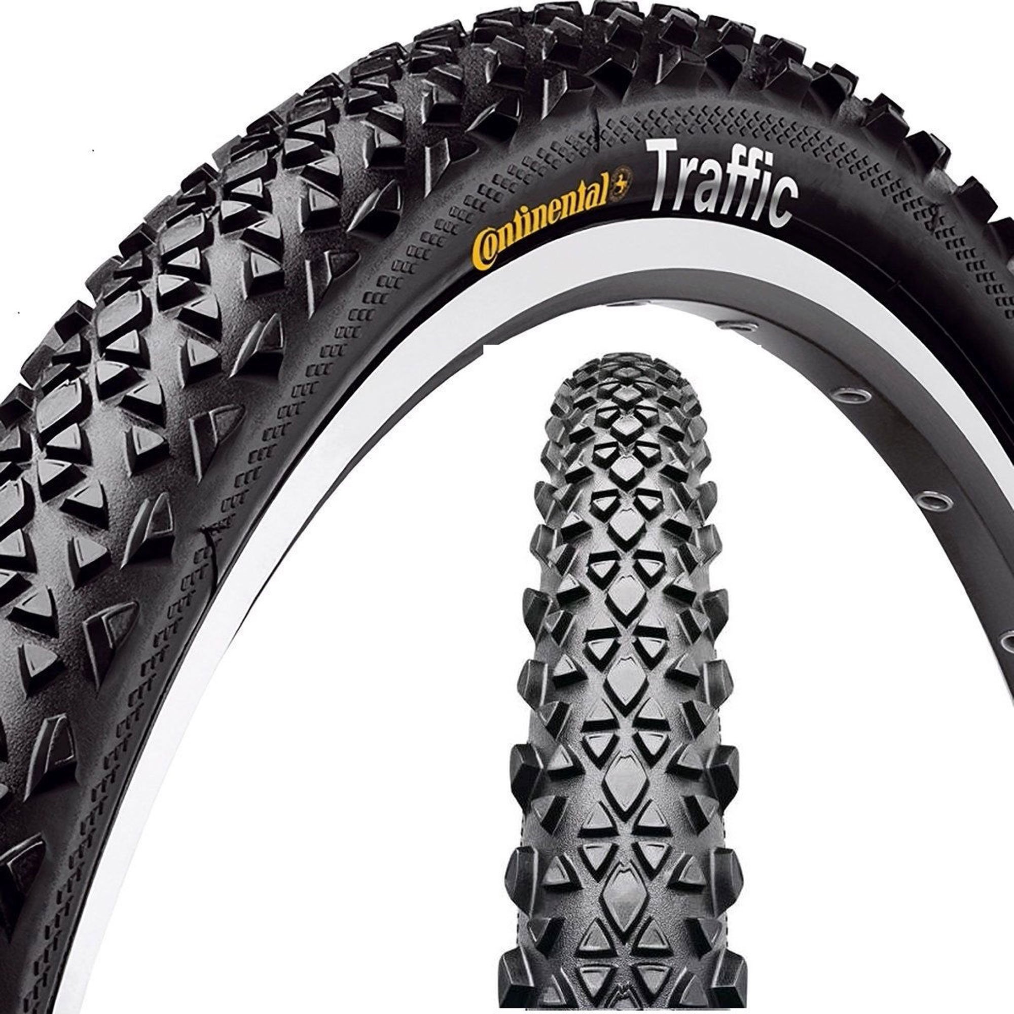 

Покрышка Continental Traffic II, 26"x1.90, 50-559, Wire, Sport, 820 г, черный