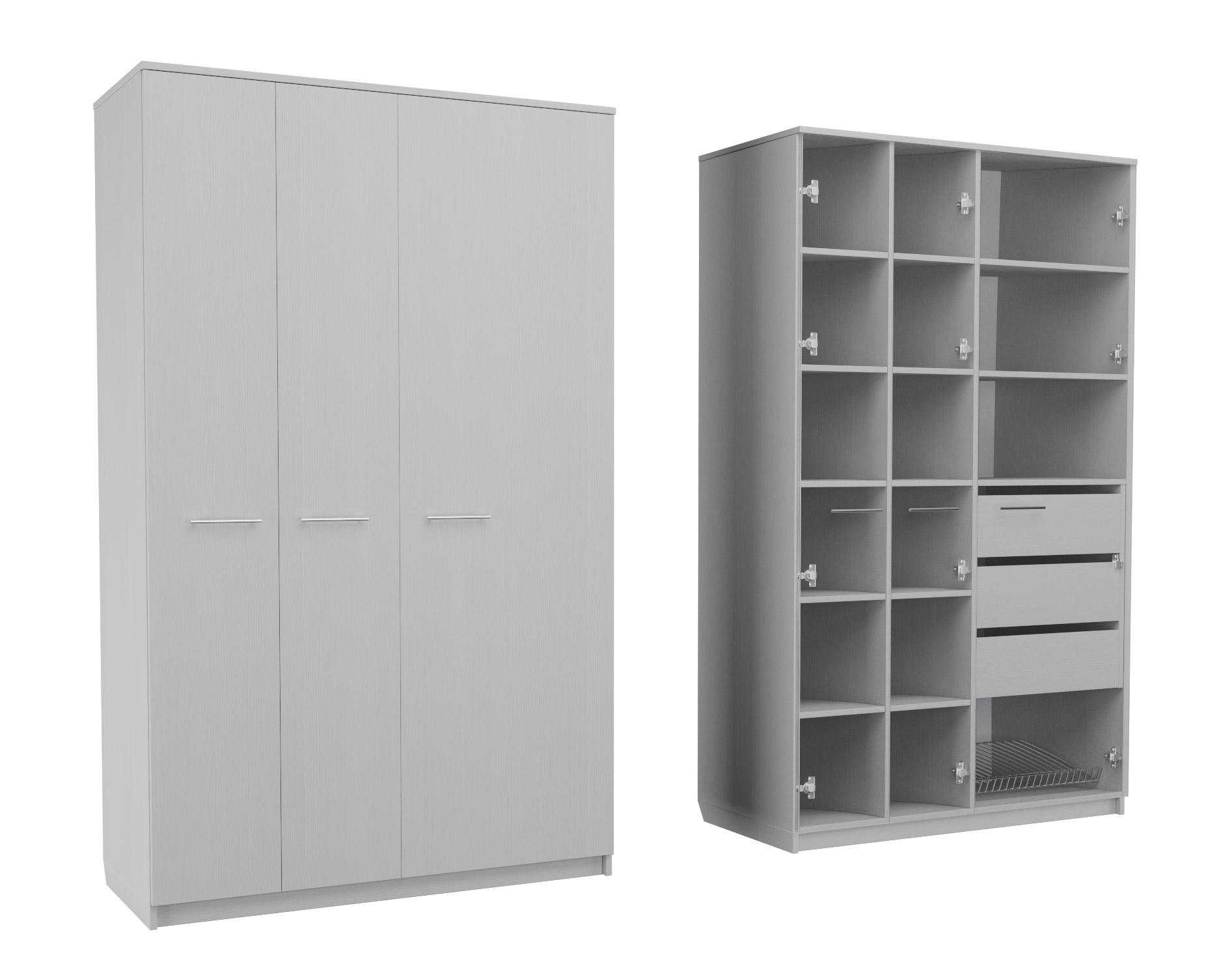 

Шкаф распашной MebelLoft 120х62х210 см белый 1713