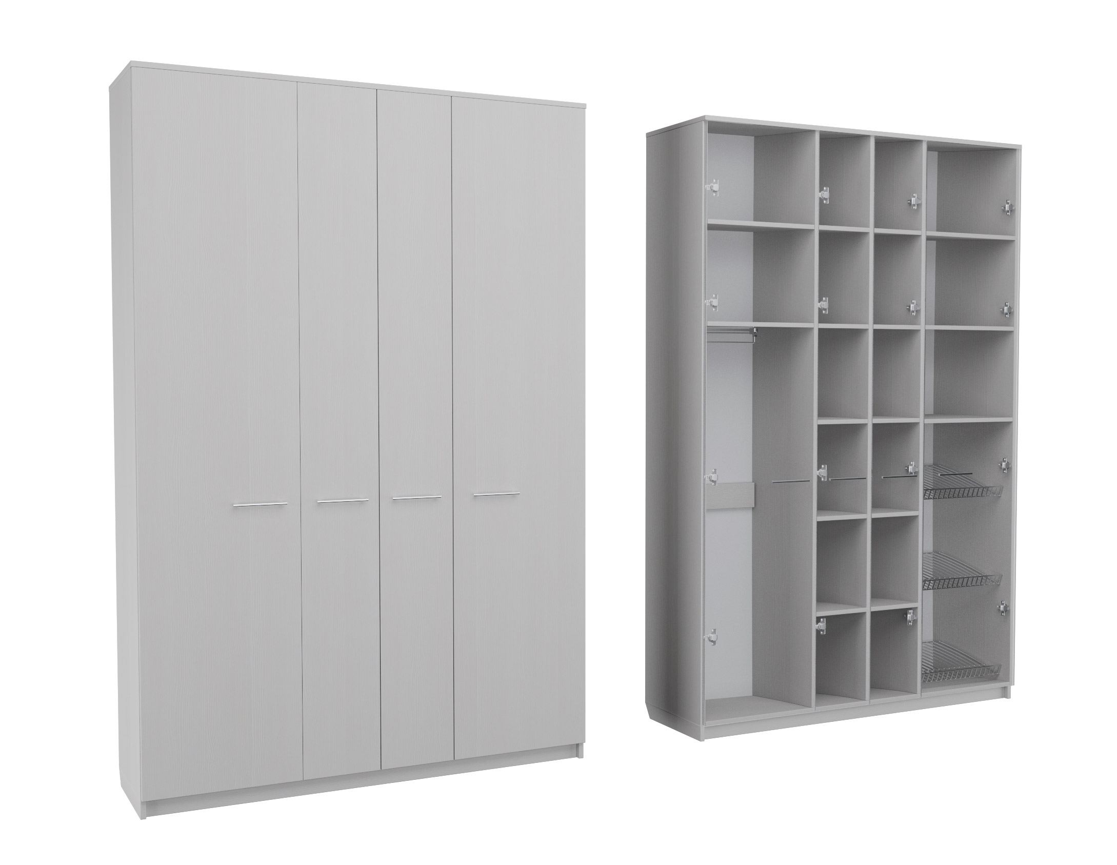 

Шкаф распашной MebelLoft 150х47х240 см белый 1728