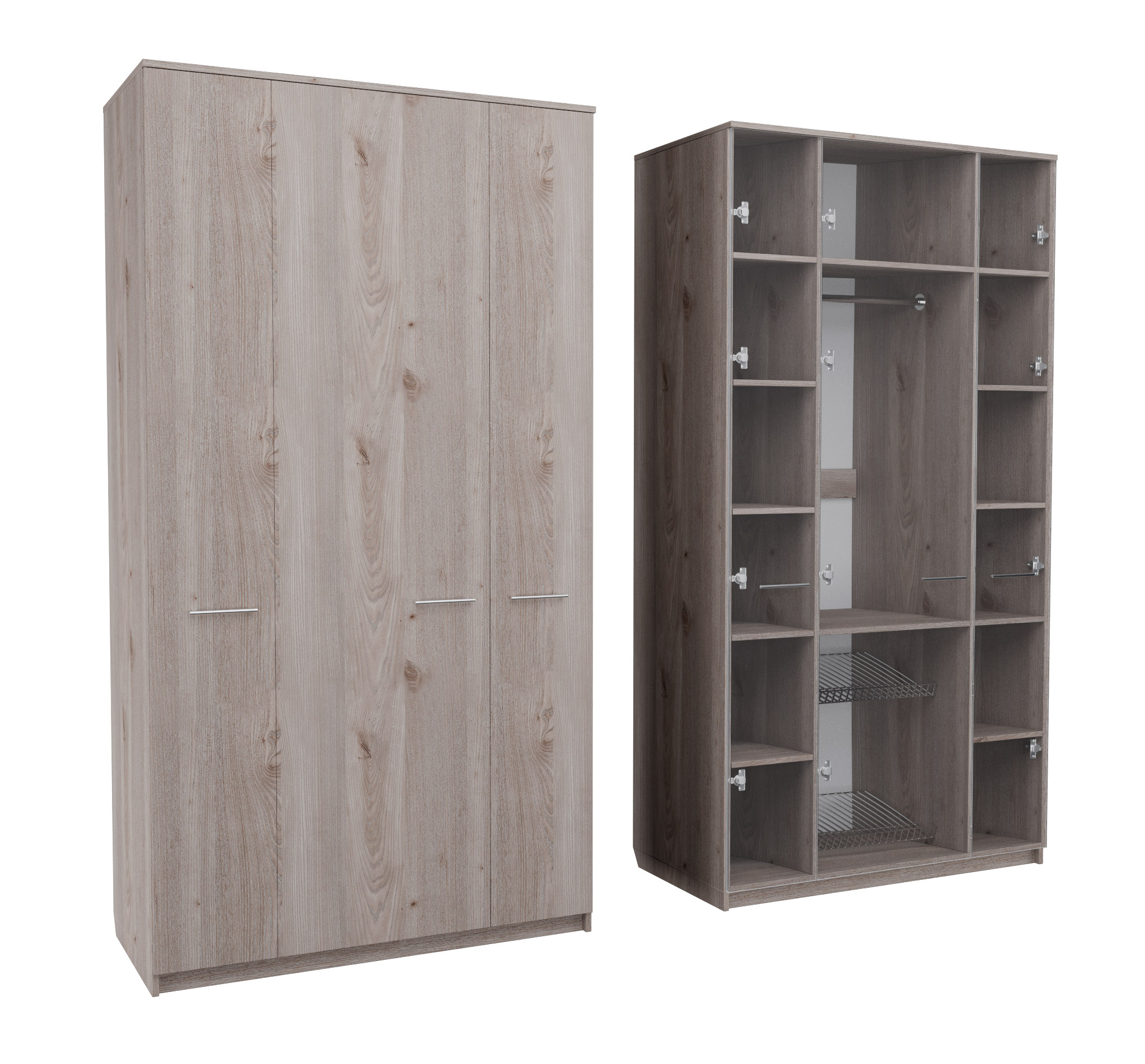 

Шкаф распашной MebelLoft 120х62х240 см светлое дерево 1731
