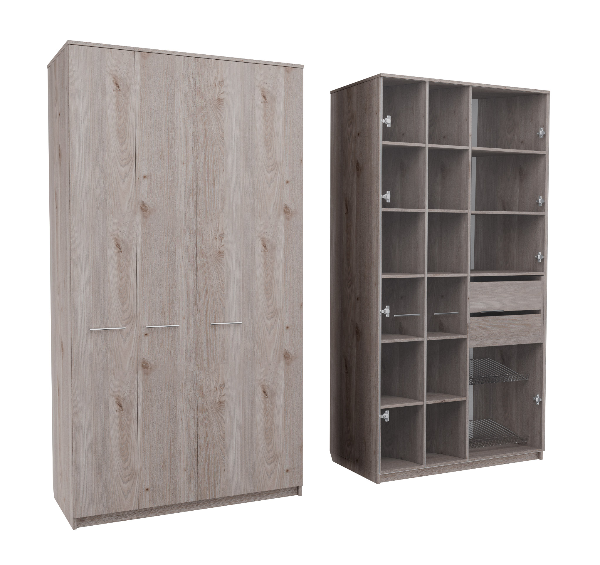 

Шкаф распашной MebelLoft 120х62х240 см светлое дерево 1733
