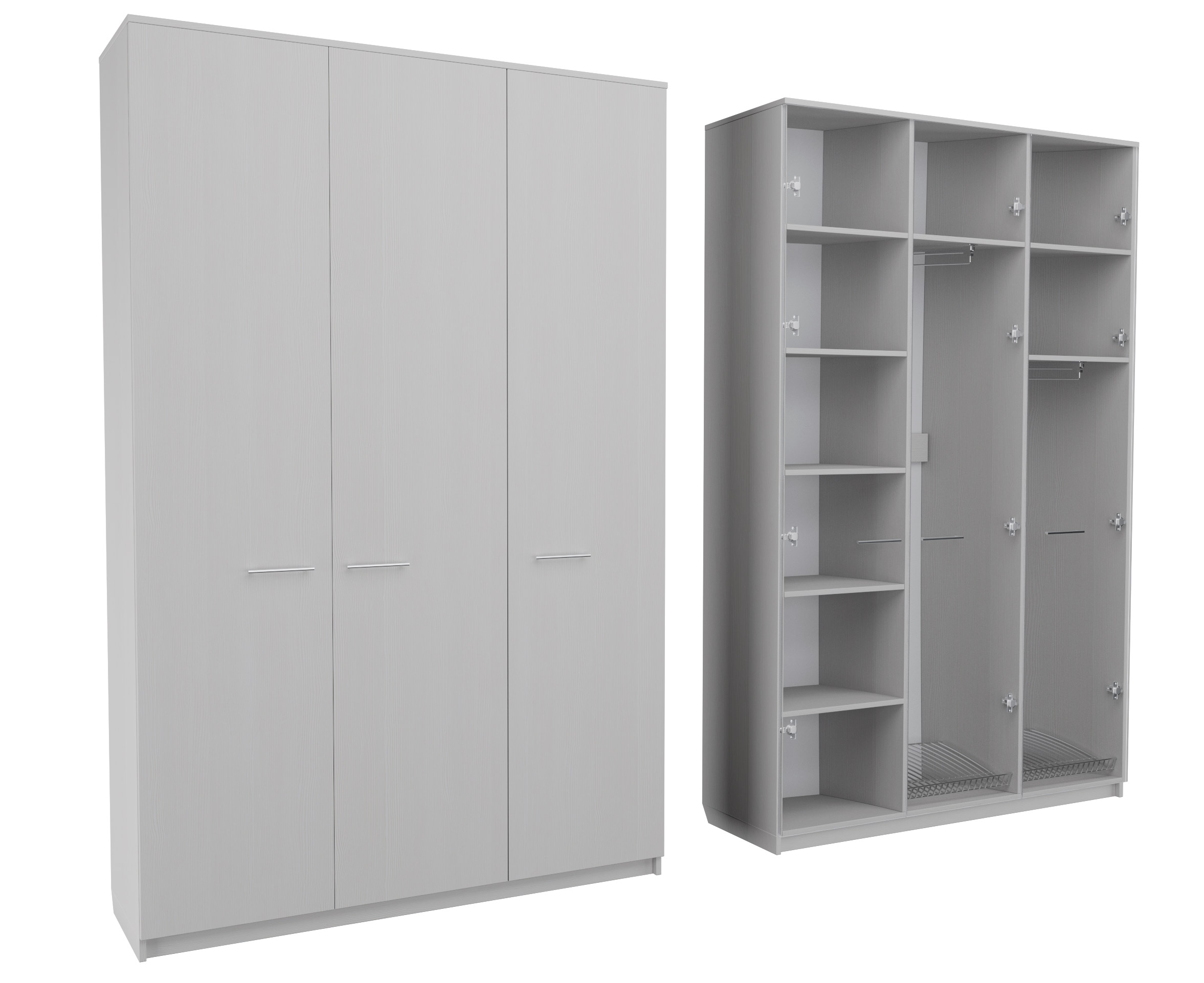 

Шкаф распашной MebelLoft 150х47х240 см белый 1725