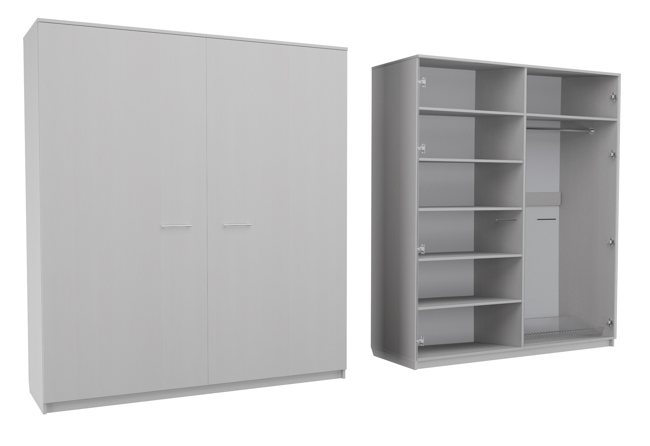 

Шкаф распашной MebelLoft 180х62х210 см белый 1720