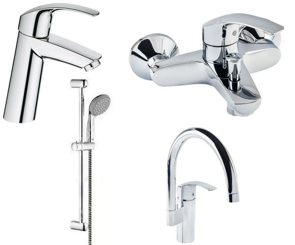 

Набор смесителей для ванны Grohe Eurosmart + смеситель для кухни 23324001+33300002+27926000+33202002