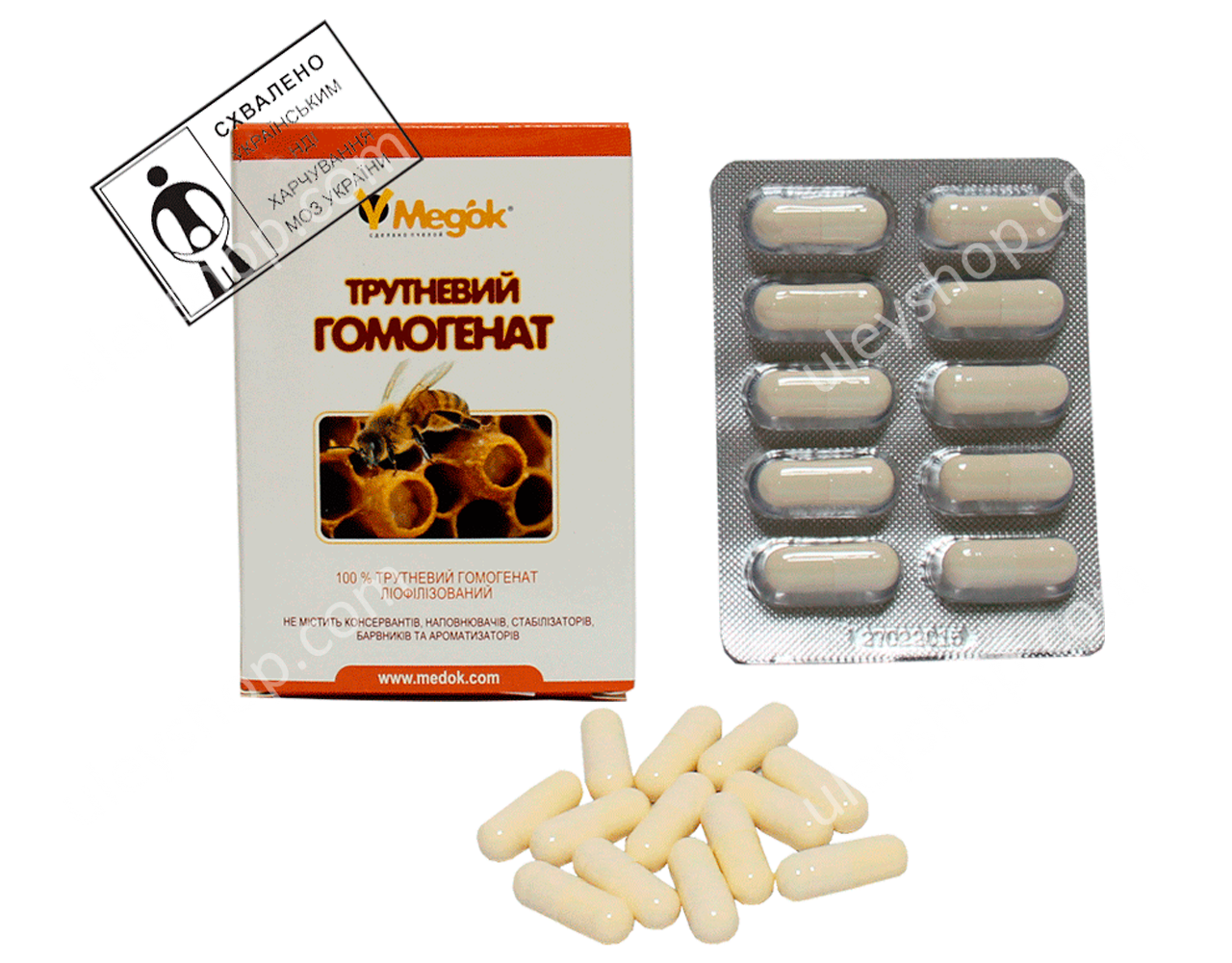 

Трутневый гомогенат лиофилизированный 10 капсул Медок PP0007YM