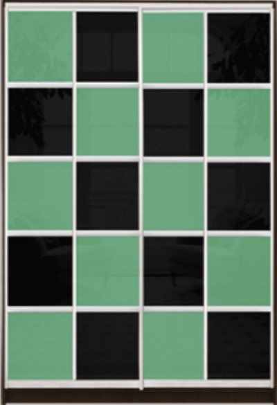 

Шкаф купе Luxe Studio Классик-1 Цветной комбинированный фасад-17 1400x2200x600 двухдверный