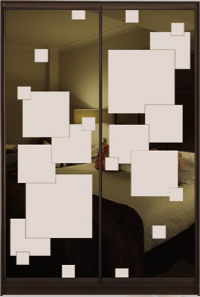 

Шкаф купе Luxe Studio Классик-1 Тонированное зеркало с Пескоструем-9 1900x2300x600 двухдверный