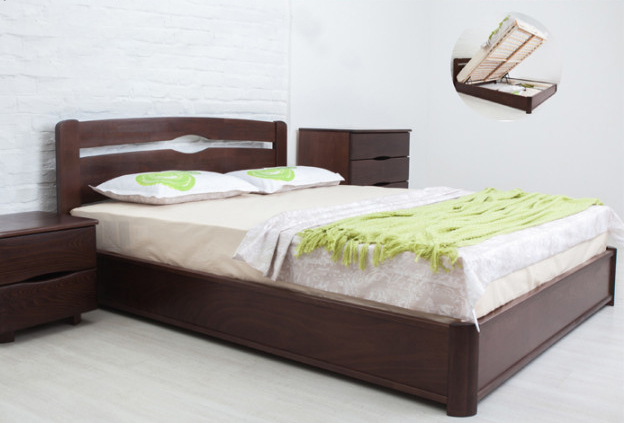 

Двуспальная кровать МИКС-Мебель Каролина Премиум 160*190 Венге с подъемным механизмом