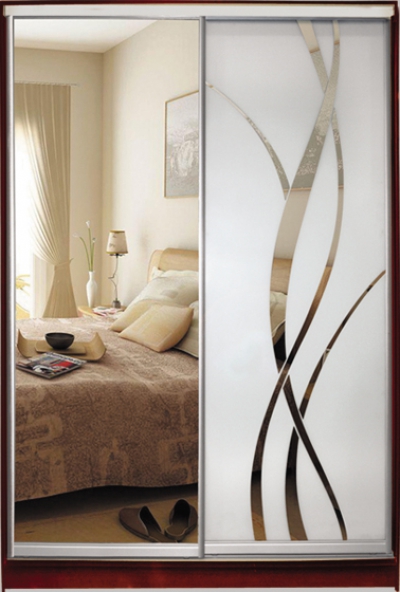 

Шкаф купе Luxe Studio Классик-1 Зеркало/Зеркало с Пескоструем-1 1800x2100x600 двухдверный