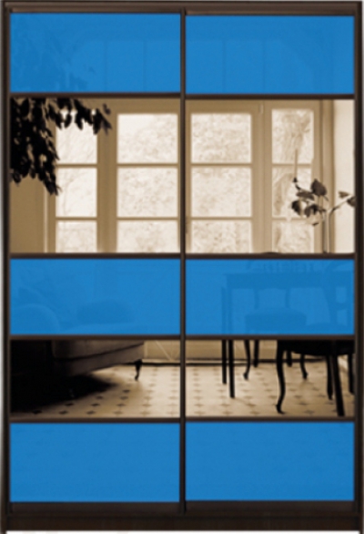 

Шкаф купе Luxe Studio Классик-1 Цветной комбинированный фасад-13 1500x2300x600 двухдверный