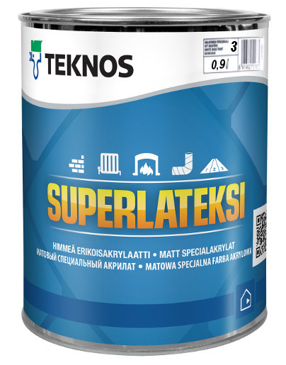 

Термостійка дисперсійна фарба TEKNOS Superlateksi (0,9л)