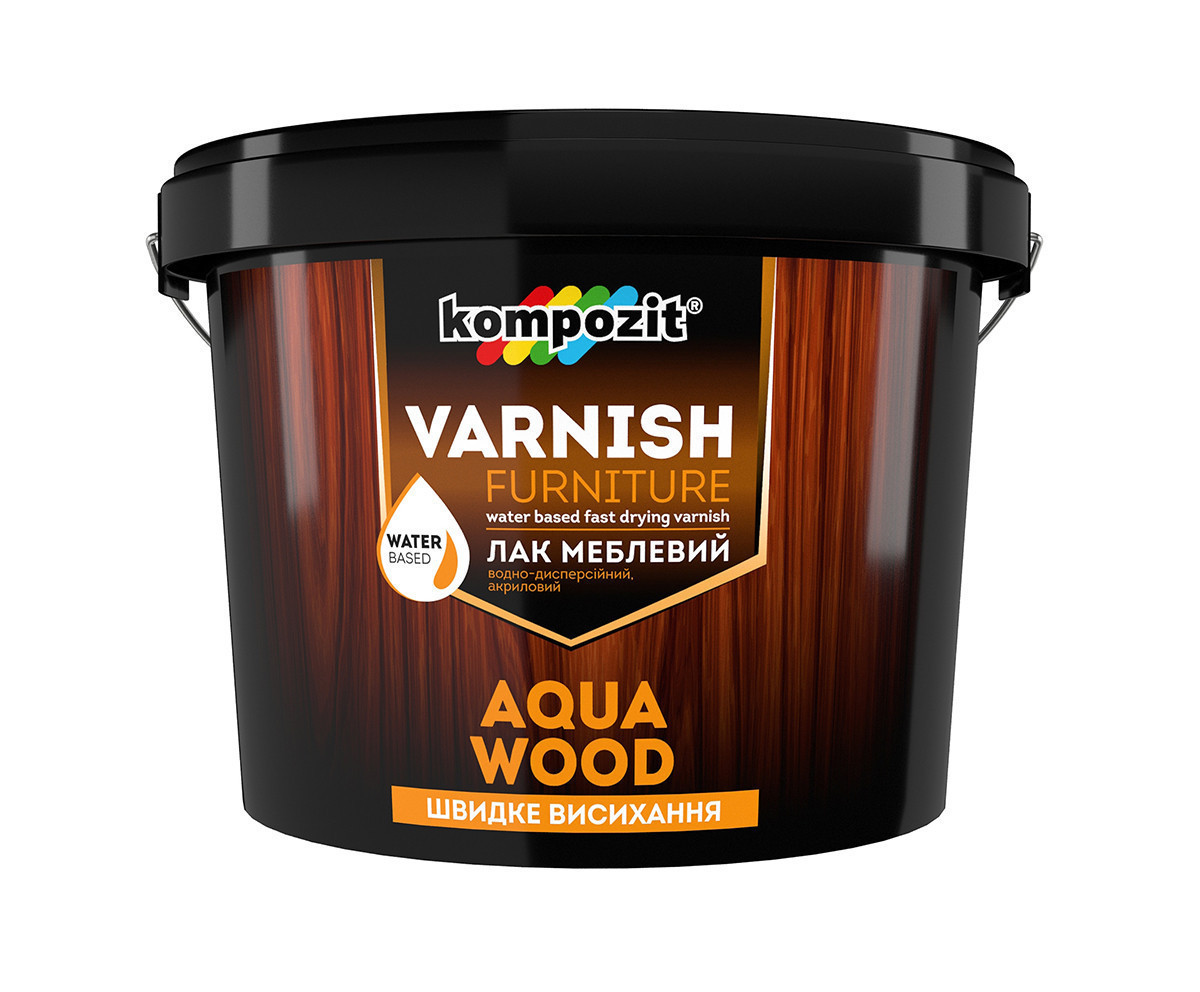 

Лак мебельный Kompozit AQUA WOOD (0,75 л) Шелковисто-матовый