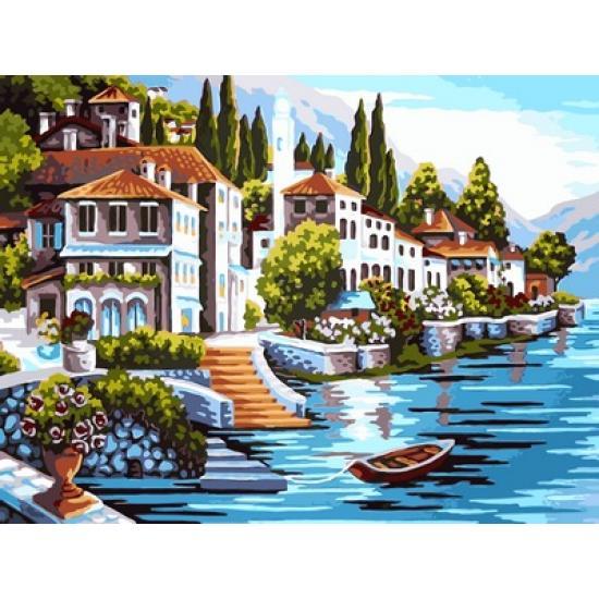 

Картина по номерам VK099 Белоснежная гавань, 30x40 см., Babylon