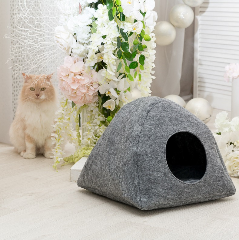 

Домик для животных "Палатка без подушки" Digitalwool 33х39х40 см Серый 000111740