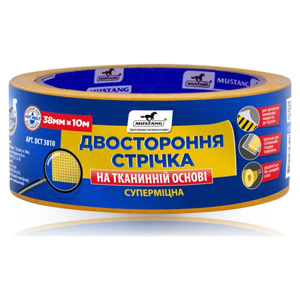 

Скотч двухсторонний Mustang 38 мм x 10 м ткань (DCT3810)