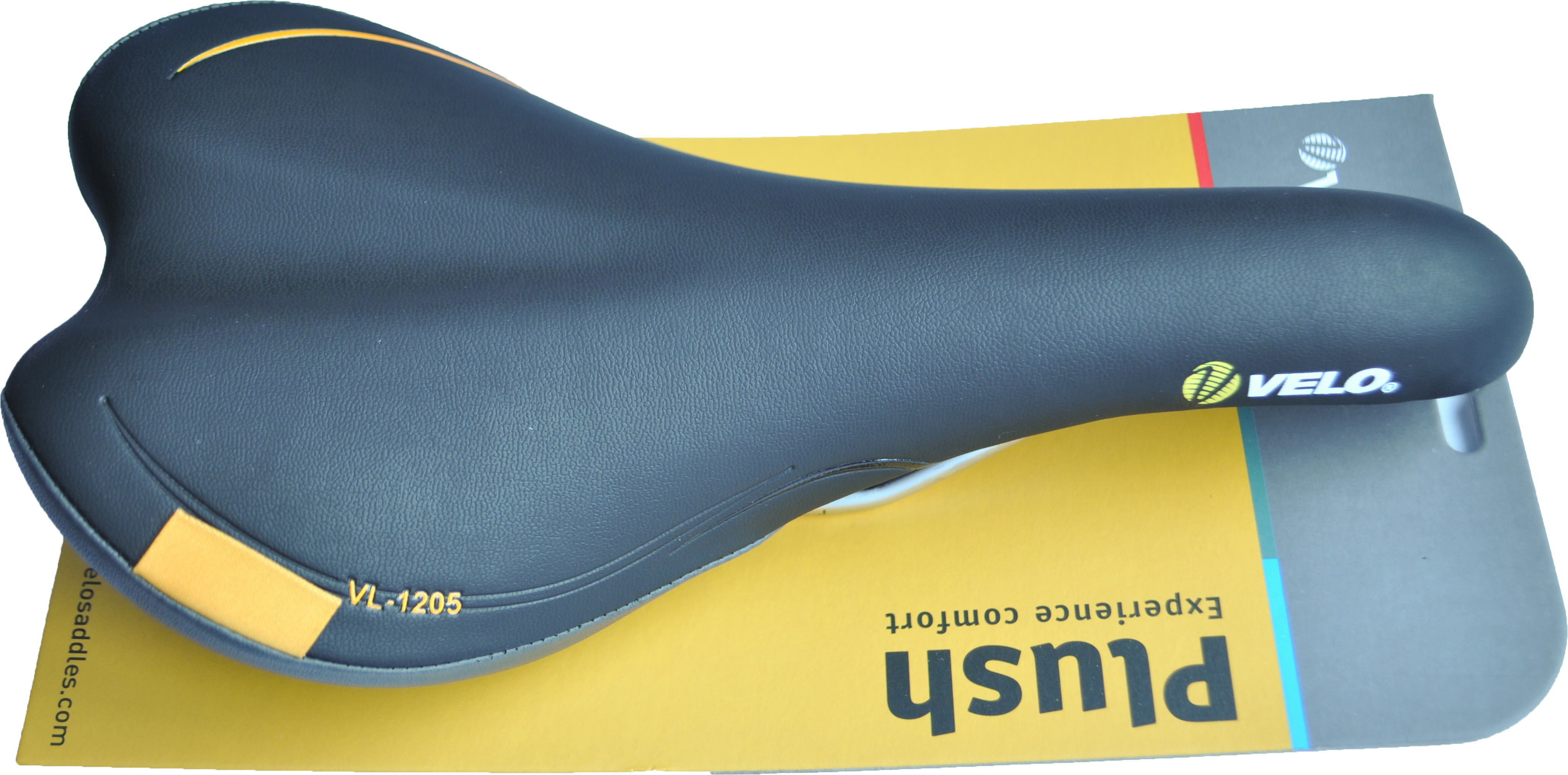 

Седло Velo VL-1205 272x136 мм Black/Yellow (01623)